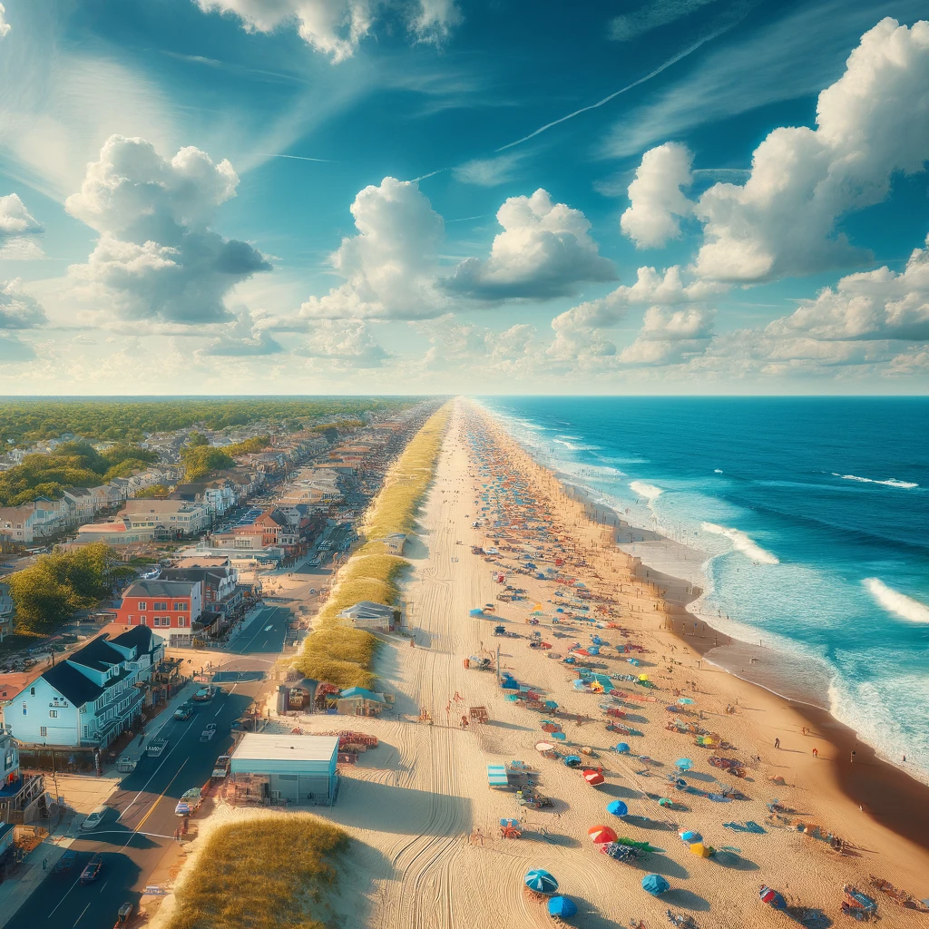 A high-definition image of Sea Bright, New Jersey beachfront